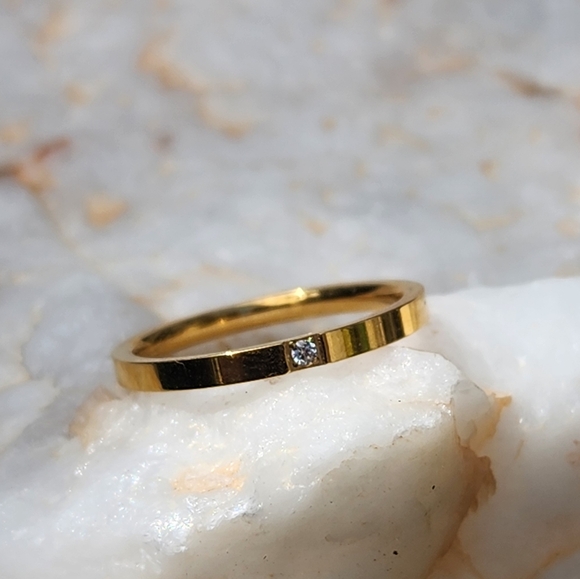 FP Desigher Mikal Winn Minimalist Jewelry Ring 14K Gold Plated Hypoallergenic - Picture 7 of 10